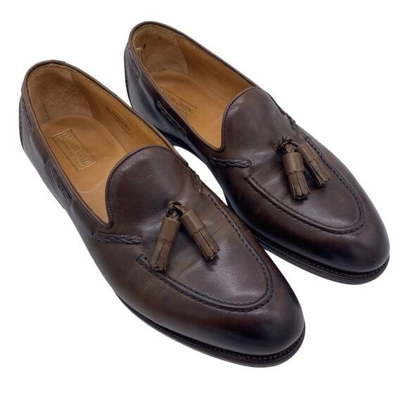 Edward Green England Belgravia Tassel Penny Loafers 184 Last US 9.5 D Dark Oak - Picture 1 of 16